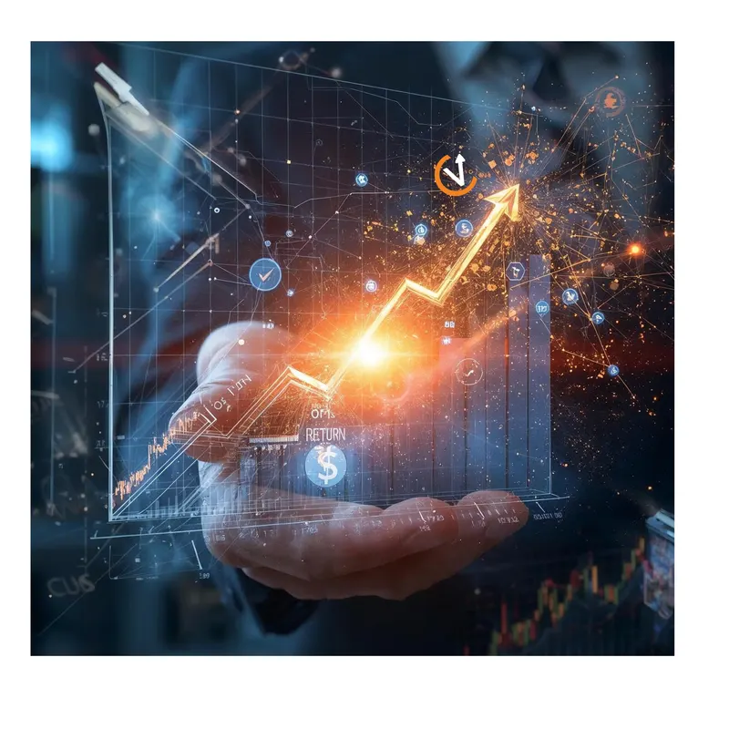 Courbe de croissance illustrant le retour sur investissement d'un accompagnement commercial